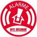 Alarme site sécurisé sous protection électronique 6567 autocollant adhésif sticker