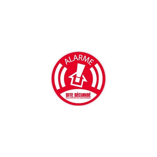 Alarme site sécurisé sous protection électronique 6567 autocollant adhésif sticker
