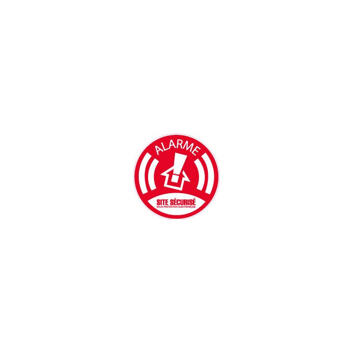 Alarme site sécurisé sous protection électronique 6567 autocollant adhésif sticker