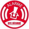 Alarme site sécurisé sous protection électronique 6567 autocollant adhésif sticker