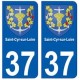 37 Saint-Cyr-sur-Loire blason autocollant plaque stickers ville