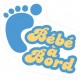 Bebe a bord peid bleu logo 9231 autocollant adhésif sticker