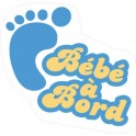 Bébé à bord pied bleu logo 9231 autocollant adhésif sticker