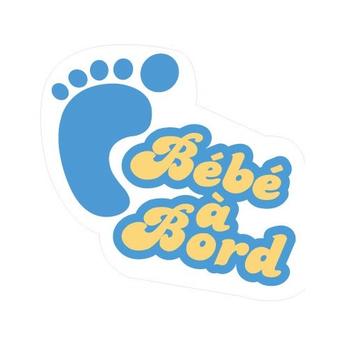 Bebe a bord peid bleu logo 9231 autocollant adhésif sticker