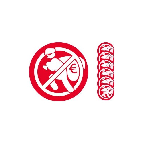 x6 interdit de voler 5459 autocollant adhésif sticker