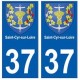 37 Saint-Cyr-sur-Loire blason autocollant plaque stickers ville