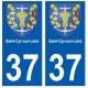 37 Saint-Cyr-sur-Loire blason autocollant plaque stickers ville