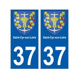 37 Saint-Cyr-sur-Loire blason autocollant plaque stickers ville