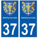 37 Saint-Cyr-sur-Loire blason autocollant plaque stickers ville