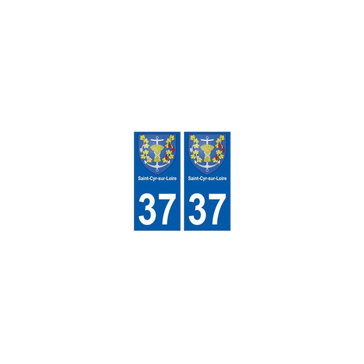 37 Saint-Cyr-sur-Loire blason autocollant plaque stickers ville