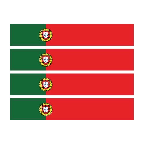 x4 brassard drapeau Portugal logo 974 autocollant adhésif sticker