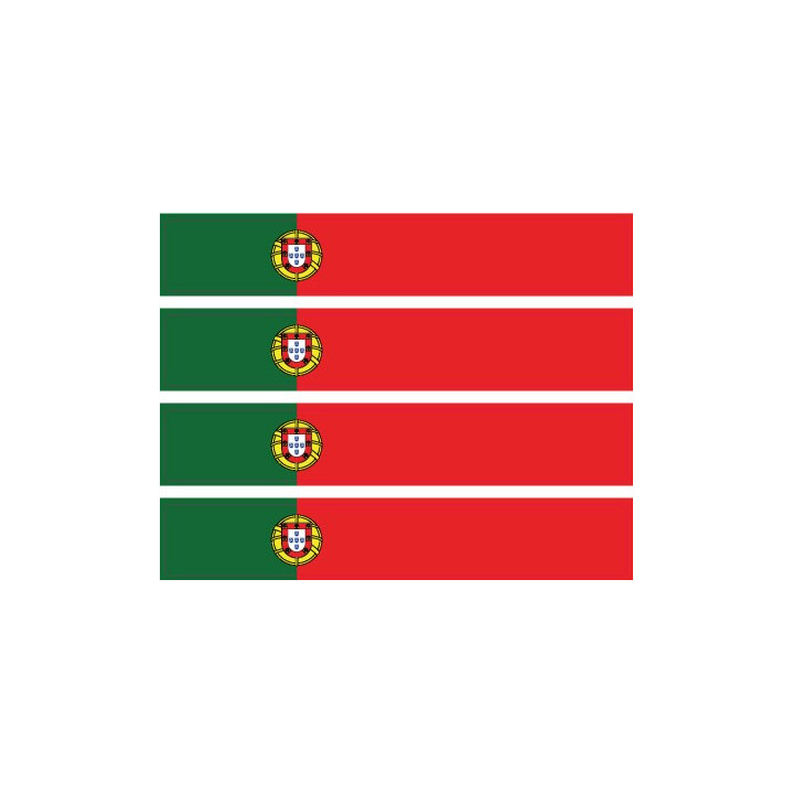 x4 brassard drapeau Portugal logo 974 autocollant adhésif sticker