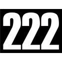set 3x Autocollant sticker voiture moto porte numéro chiffre course 222 blanc logo 3528