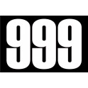 set 3x Autocollant sticker voiture moto porte numéro chiffre course 999 blanc logo 3535