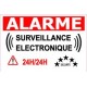 autocollant de dissuation "alarme surveillance électronique" lot de 10 pièces logo 9453