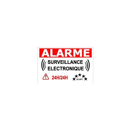 autocollant de dissuation "alarme surveillance électronique" lot de 10 pièces logo 9453