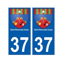 37 Saint-Pierre-des-Corps blason autocollant plaque stickers ville
