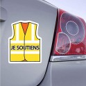 gilet jaune logo soutiens 8633 autocollant adhésif sticker