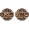 2x Reunion sticker en vinile pour ordinateur portable logo 1652