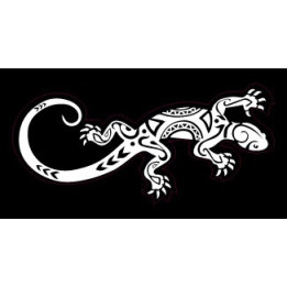 salamandre maori blanc logo 4652 autocollant adhésif sticker