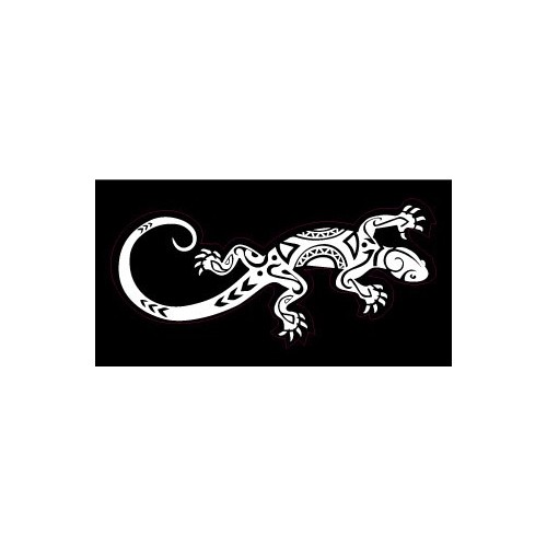 salamandre maori blanc logo 4652 autocollant adhésif sticker