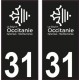 64 Pau logo adesivo piastra di registrazione city