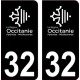 64 Pau logo sticker plate registration city