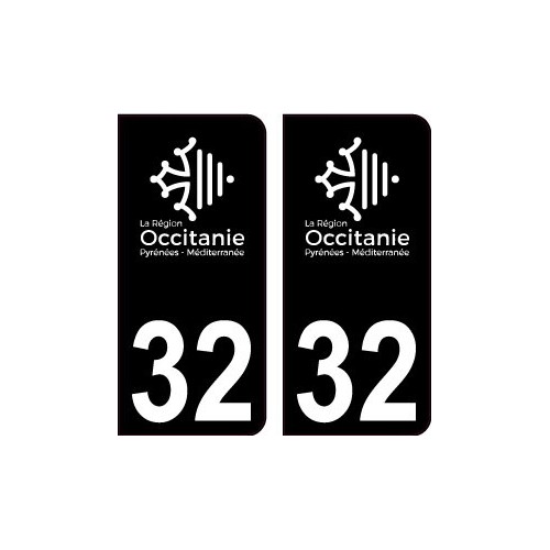 64 Pau logo sticker plate registration city