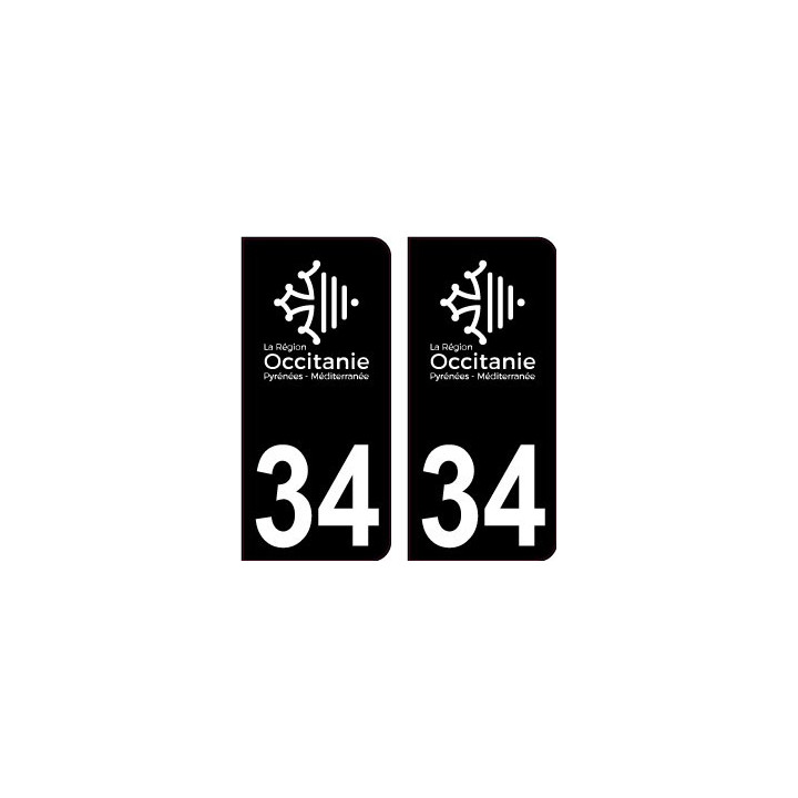 64 Pau logo sticker plate registration city