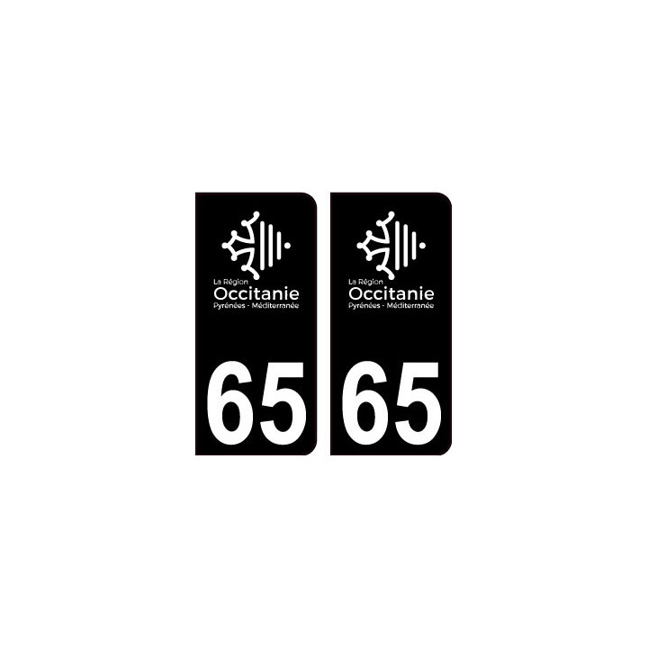 64 Pau logo sticker plate registration city