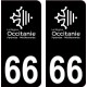 64 Pau logo sticker plate registration city