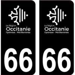 64 Pau logo sticker plate registration city