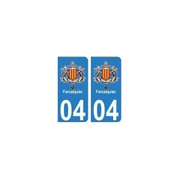 04 Forcalquier ville autocollant plaque