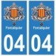 04 Forcalquier ville autocollant plaque