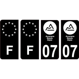 64 Pau logo sticker plate registration city