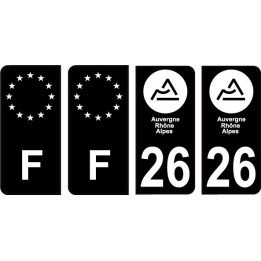 64 Pau logo sticker plate registration city