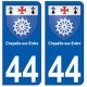 44 Chapelle-sur-Erdre blason autocollant plaque stickers ville