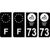 64 Pau logo sticker plate registration city