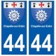 44 Chapelle-sur-Erdre blason autocollant plaque stickers ville