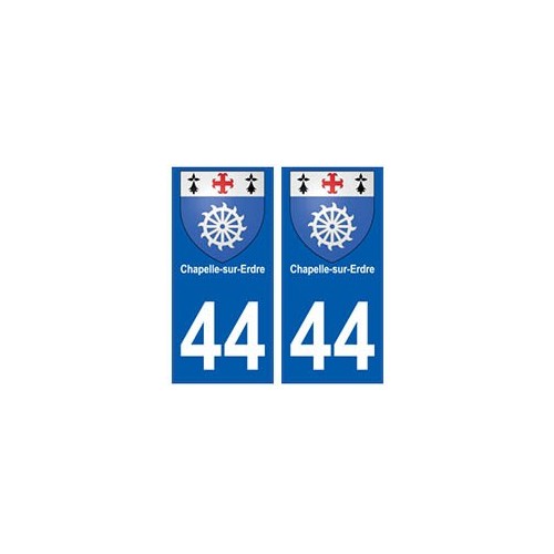 44 Chapelle-sur-Erdre blason autocollant plaque stickers ville