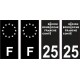 64 Pau logotipo de la etiqueta engomada de la placa de registro de la ciudad