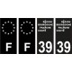 64 Pau-logo aufkleber plakette ez stadt