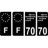 70 Haute Saône logo autocollant plaque immatriculation auto ville sticker Lot de 4 Stickers