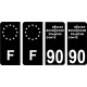 64 Pau logotipo de la etiqueta engomada de la placa de registro de la ciudad