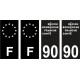 64 Pau logotipo de la etiqueta engomada de la placa de registro de la ciudad