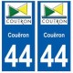 44 Couëron blason autocollant plaque stickers ville