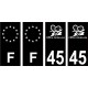 64 Pau logotipo de la etiqueta engomada de la placa de registro de la ciudad
