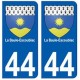 44 La Baule-Escoublac blason autocollant plaque stickers ville