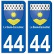 44 La Baule-Escoublac blason autocollant plaque stickers ville