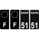 64 Pau logo sticker plate registration city